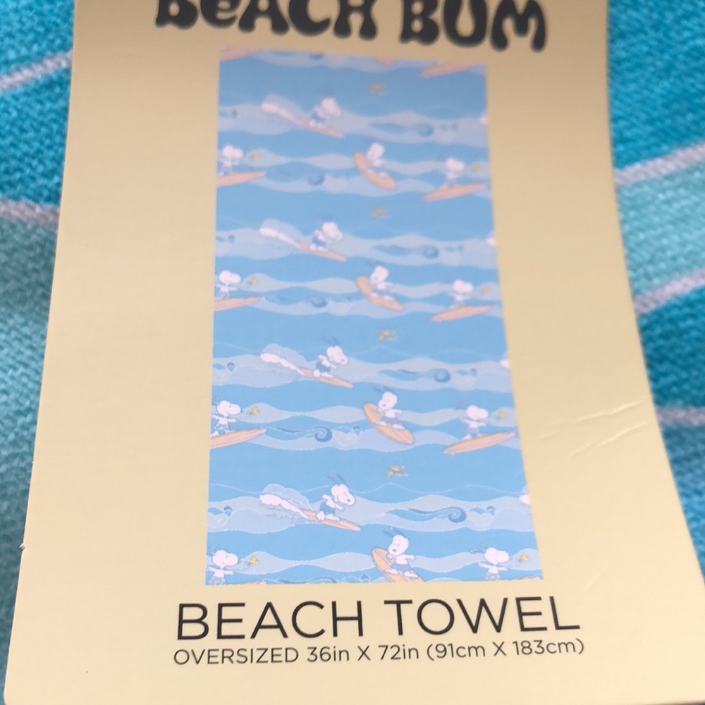 Peanuts Snoopy Surf BEACH Towel - Picture 2 of 9